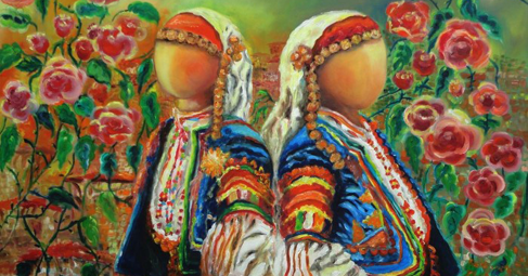 Българската художничка Радосвета Желязкова рисува с маслени бои а произведенията