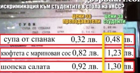 УНСС не допуска студентите си в столовата, била само за преподаватели